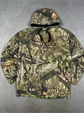 Mossy Oak Break-Up Camo Hooded Pullover - Black and Brown